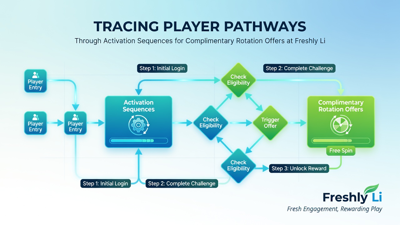 Flowchart of complimentary rotation offer pathways at emerging licensed reel platforms